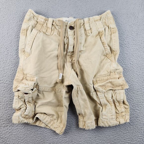 VTG Y2K Abercrombie and Fitch Cargo Shorts Mens Size 28 Button Fly Twill Heavy - Picture 3 of 13
